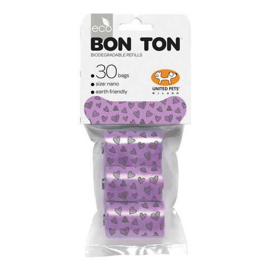 Bolsas higiénicas United Pets Bon Ton Nano Perro Morado (3 x 10 uds)