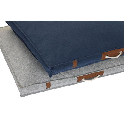 Cama para mascota DKD Home Decor 88 x 68 x 10 cm Azul marino Gris claro 2 Unidades